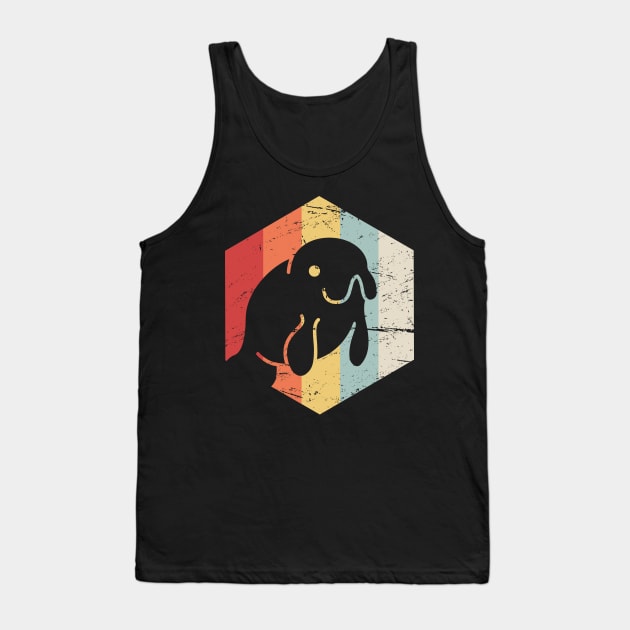 Retro 70s Manatee Tank Top by MeatMan